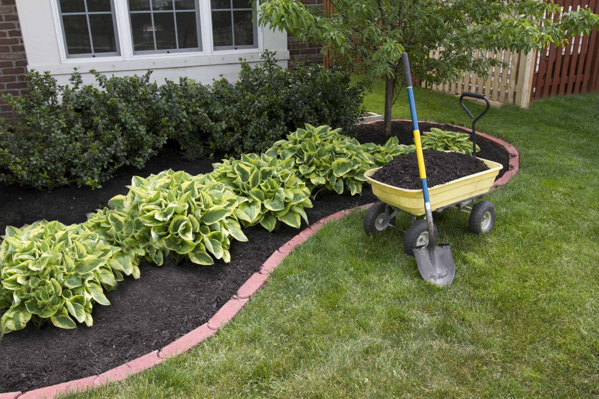 Mulch in orange county garden