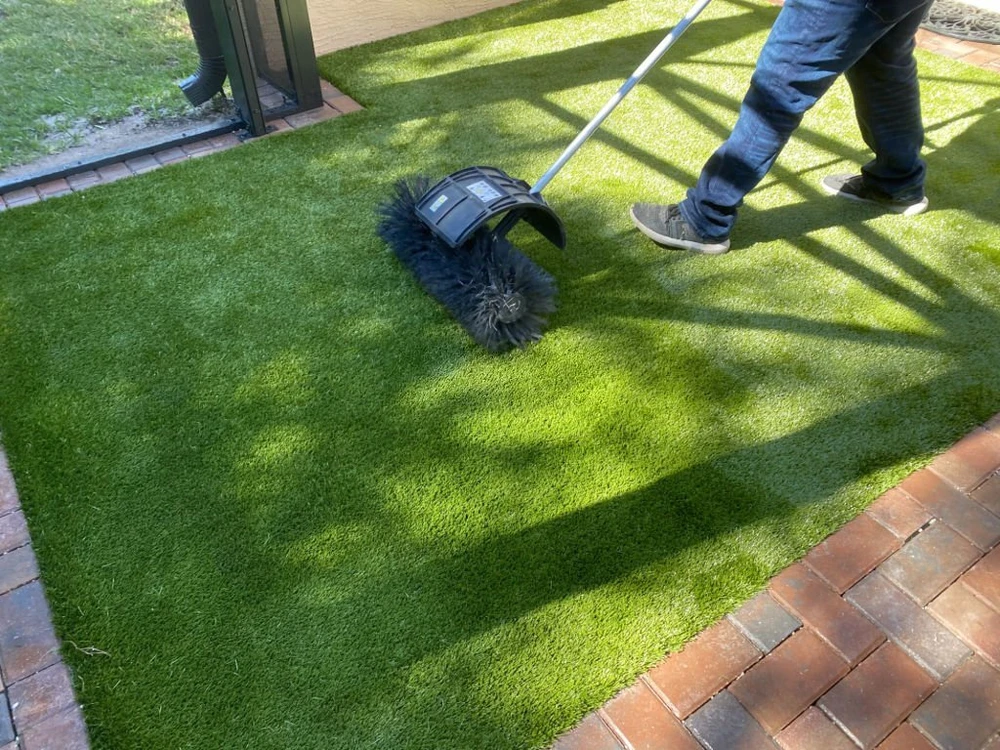 Maintained sod area after sod installation showing even surface care that supports proper rooting time.